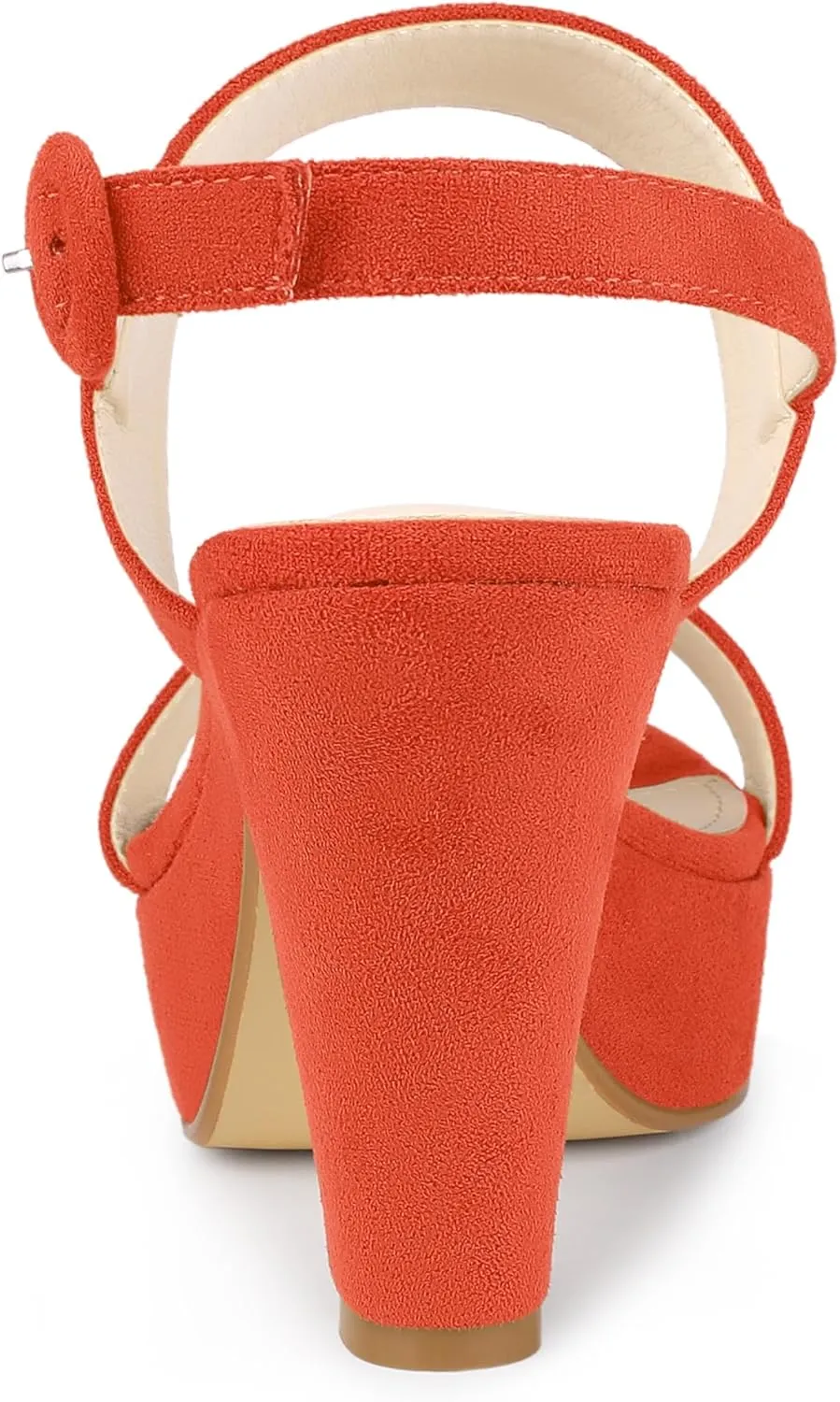Allegra K Women's Slingback Platform Heels Chunky High Heel Sandals