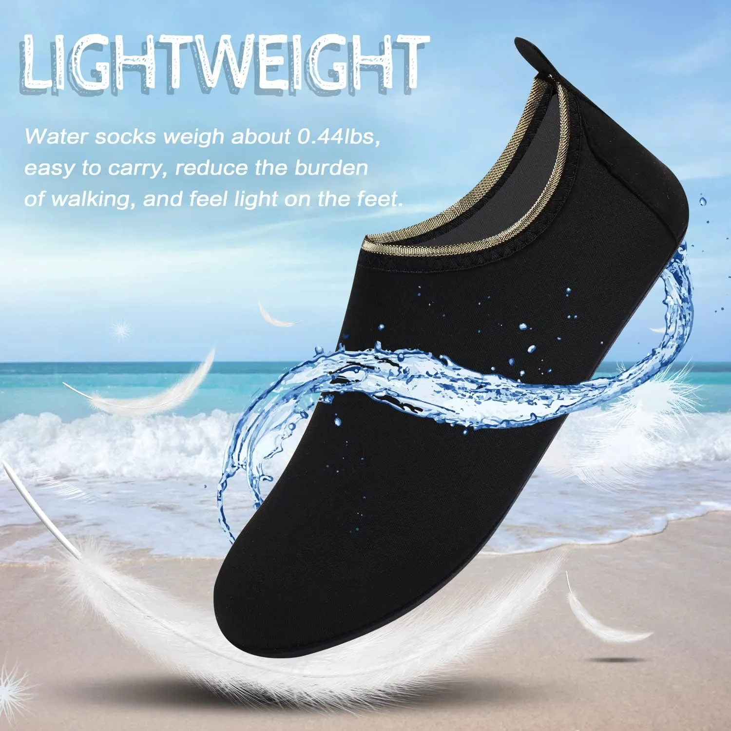 ANLUKE Water Shoes Barefoot Aqua Yoga Socks Quick-Dry Beach Swim Surf Shoes for Women Men