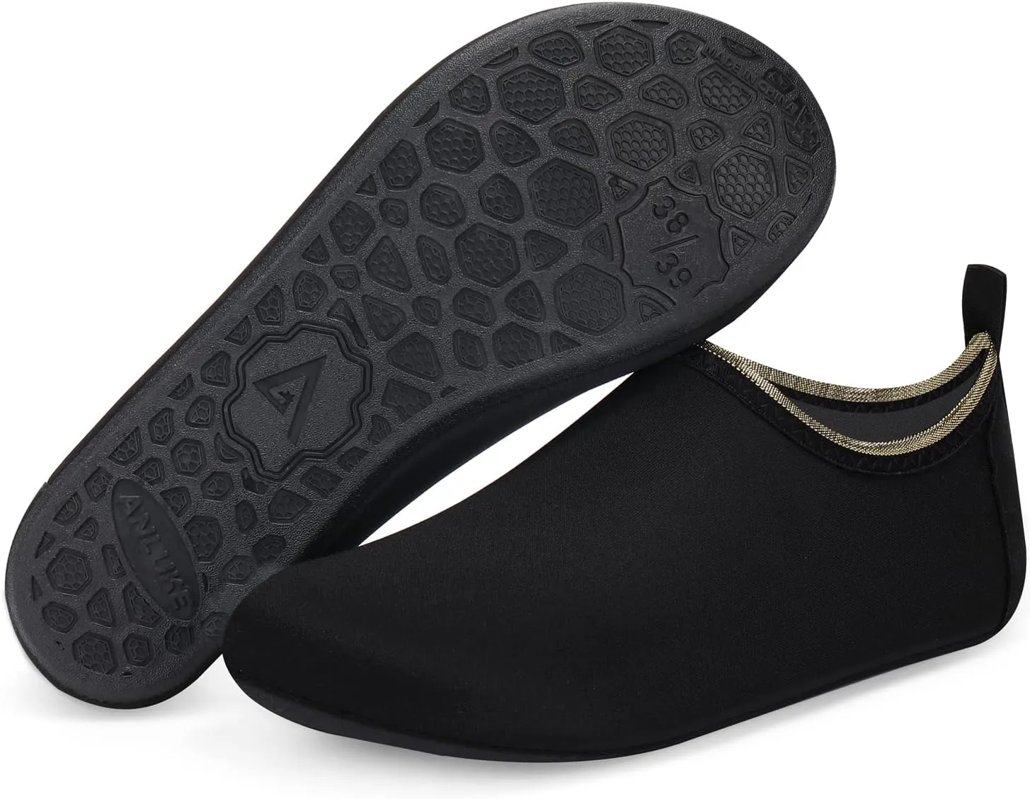 ANLUKE Water Shoes Barefoot Aqua Yoga Socks Quick-Dry Beach Swim Surf Shoes for Women Men
