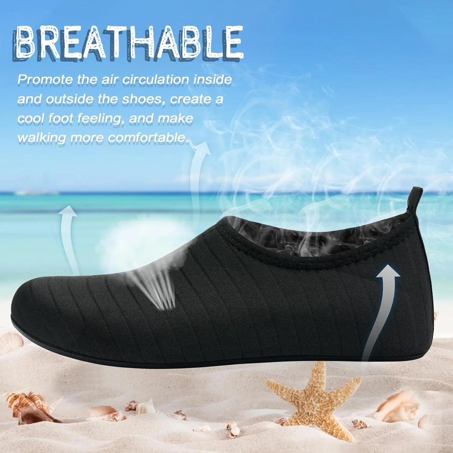 ANLUKE Water Shoes Barefoot Aqua Yoga Socks Quick-Dry Beach Swim Surf Shoes for Women Men