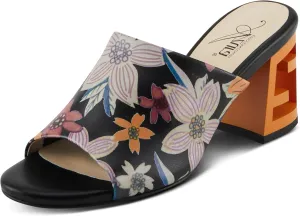 Azura Sculptor Slide Sandals for Women | High Heels with Leather Heel Design