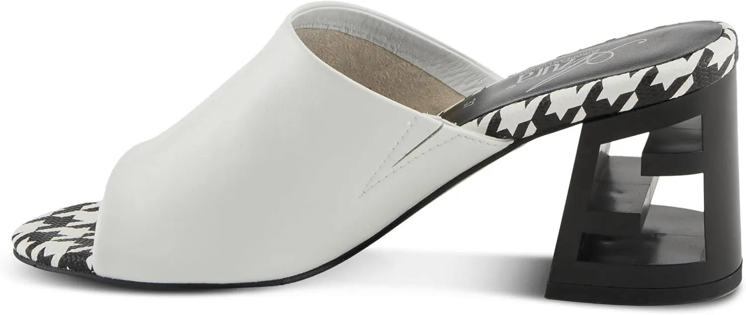 Azura Sculptor Slide Sandals for Women | High Heels with Leather Heel Design