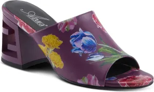 Azura Sculptor Slide Sandals for Women | High Heels with Leather Heel Design