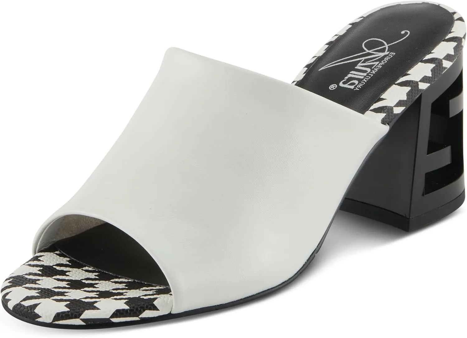 Azura Sculptor Slide Sandals for Women | High Heels with Leather Heel Design