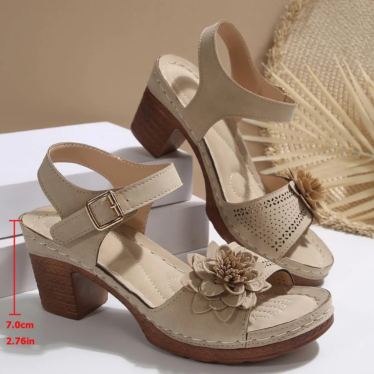 Block Heel Sandals For Women Platform Shoes Square Open Toe Ankle Strap High Heeled Sandals Y2K Shoes For Party