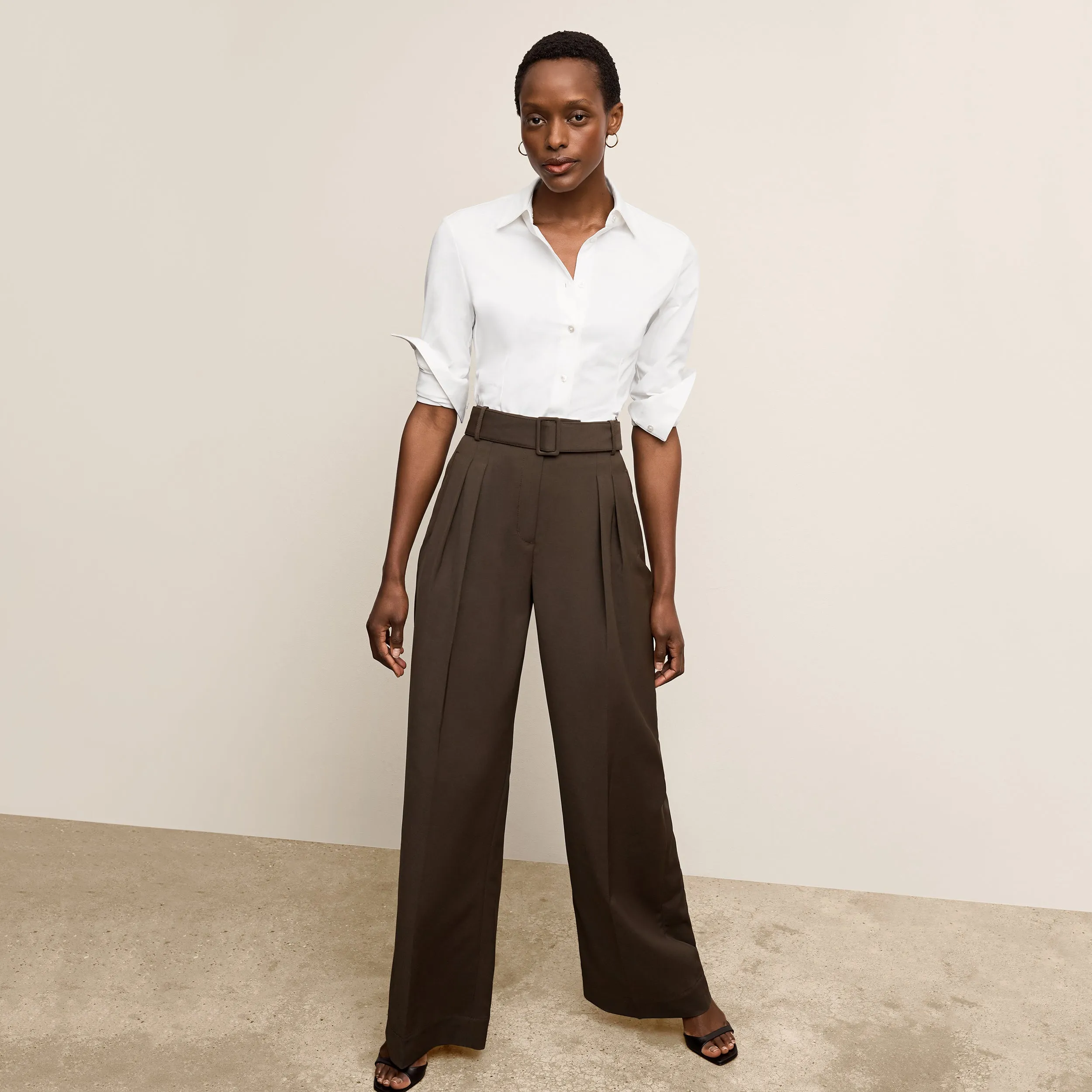 Clemens Stretch Shirt - Knit Poplin :: White