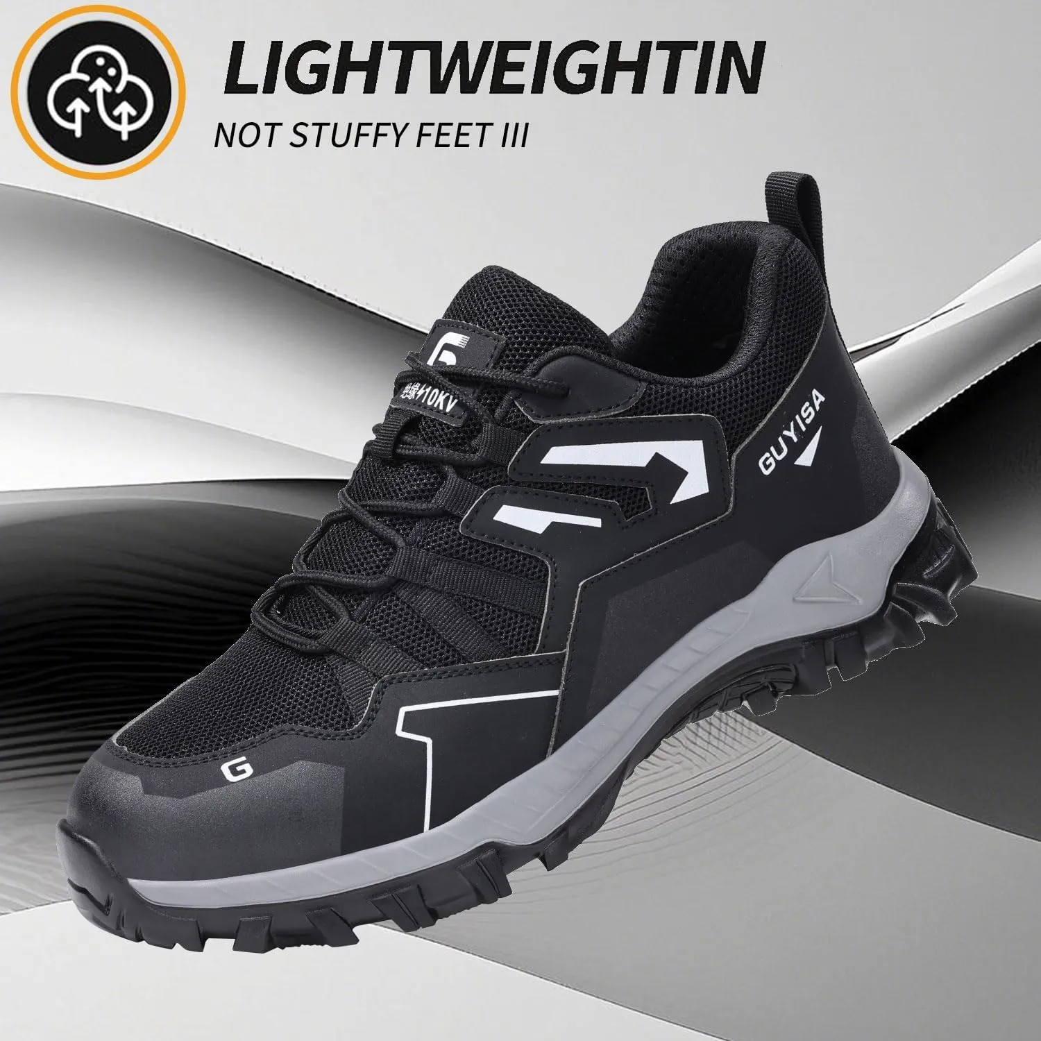 Composite Toe Shoes for Men Non Slip Safety Work Shoes Industrial Steel Toe Sneakers for Men.