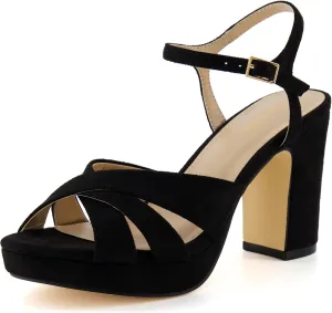 CUSHIONAIRE Women's Mood Platform Dress Sandal  Memory Foam and Wide Widths Available