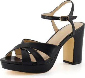 CUSHIONAIRE Women's Mood Platform Dress Sandal  Memory Foam and Wide Widths Available