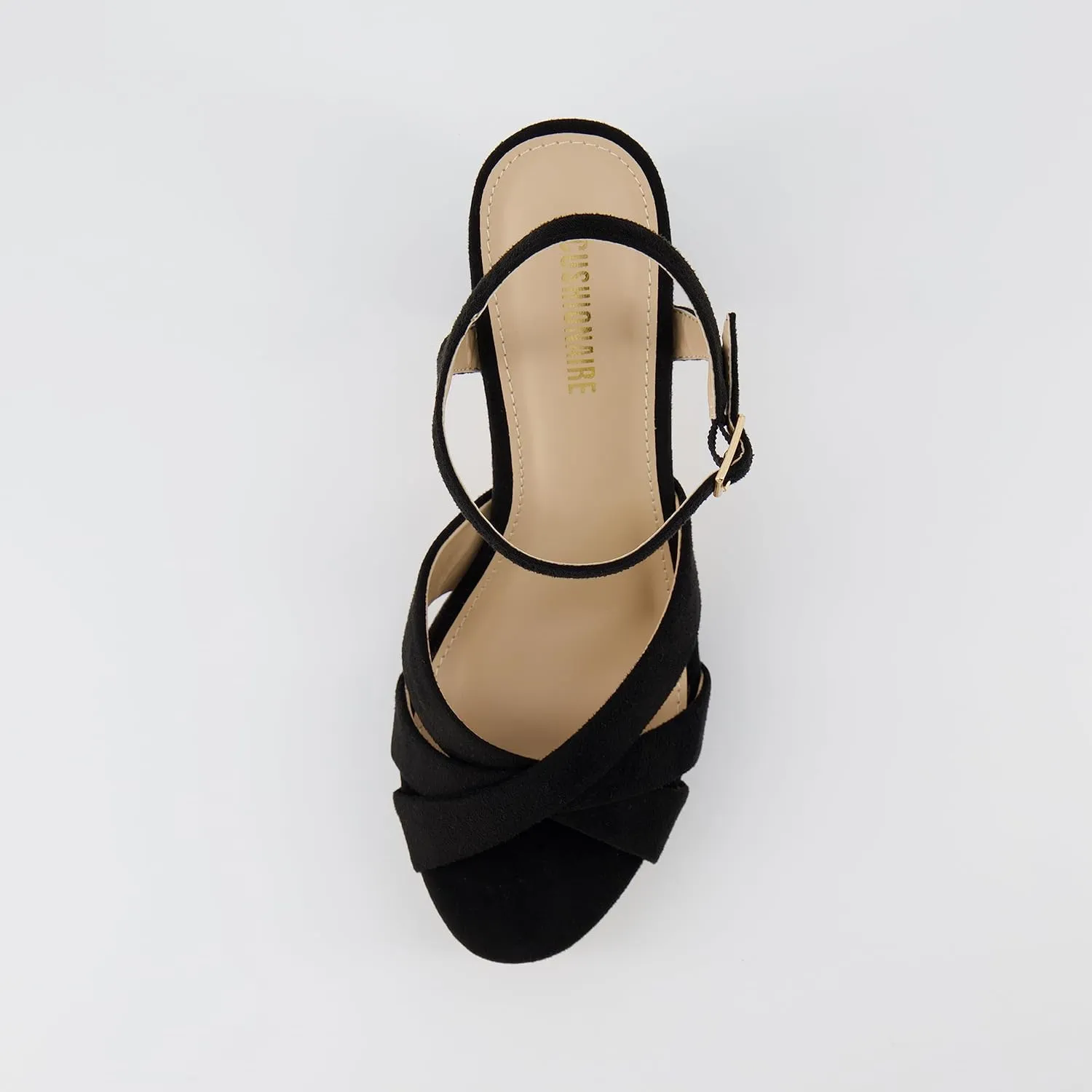 CUSHIONAIRE Women's Mood Platform Dress Sandal  Memory Foam and Wide Widths Available