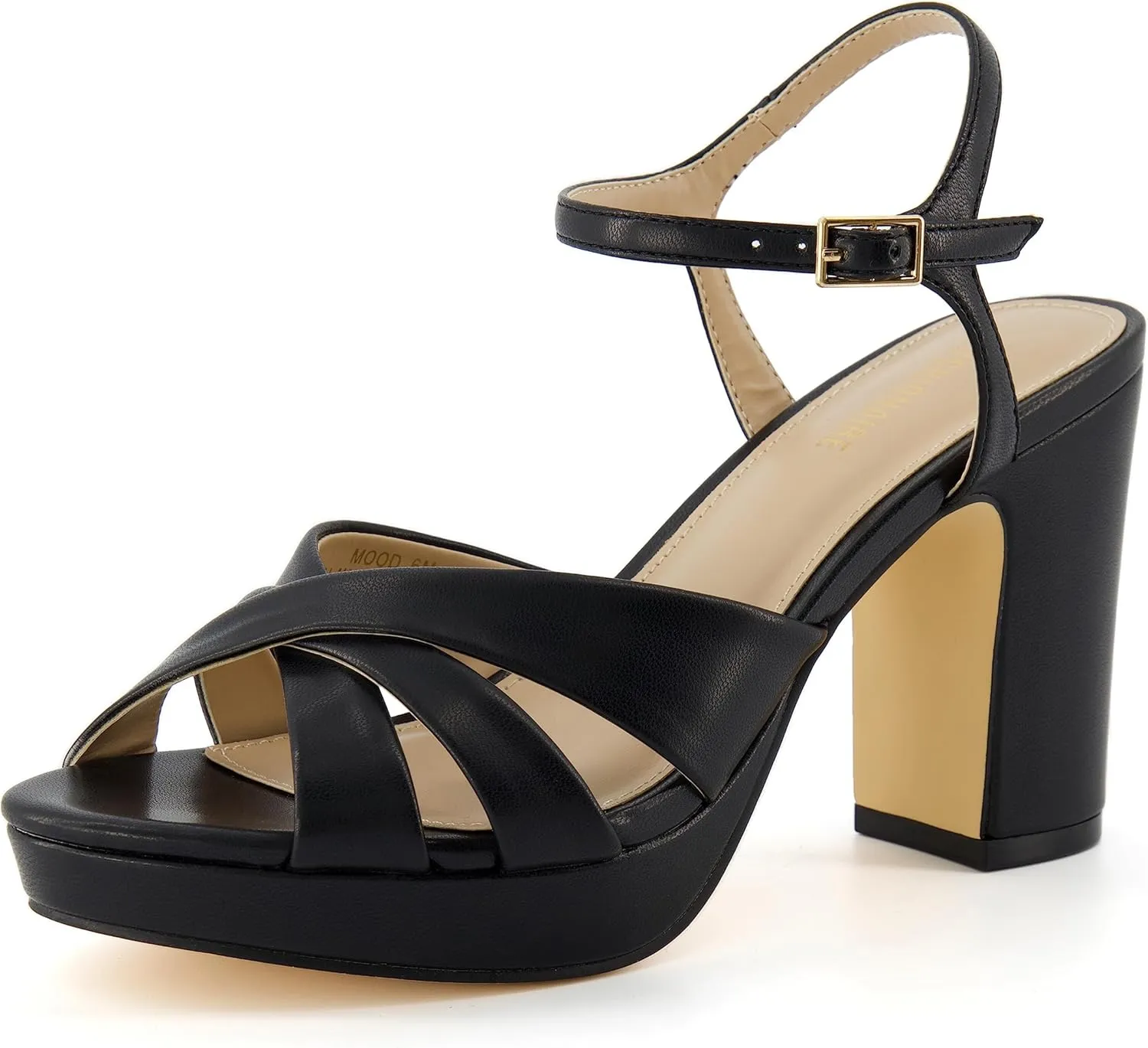 CUSHIONAIRE Women's Mood Platform Dress Sandal  Memory Foam and Wide Widths Available