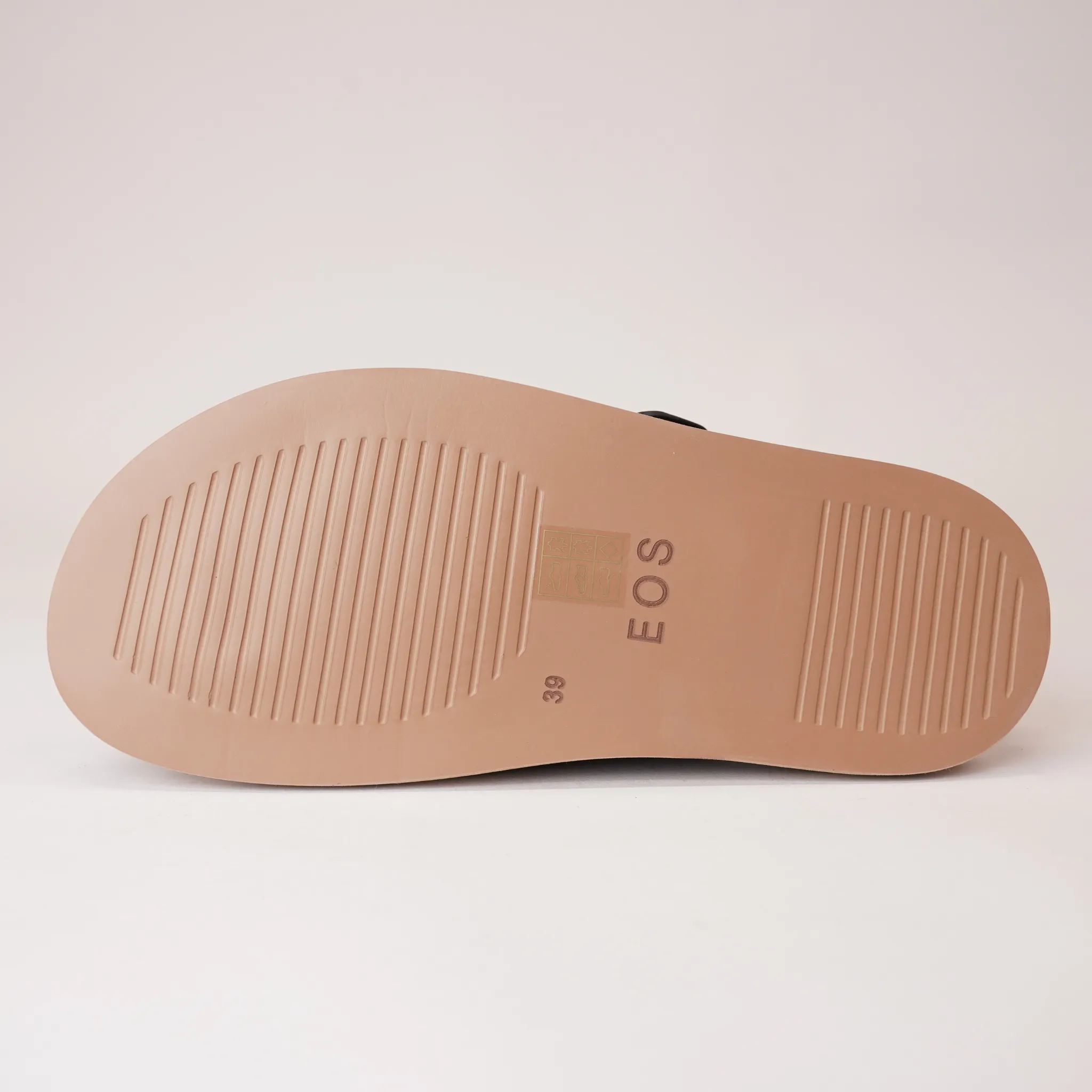 Dedra Black Leather Slides