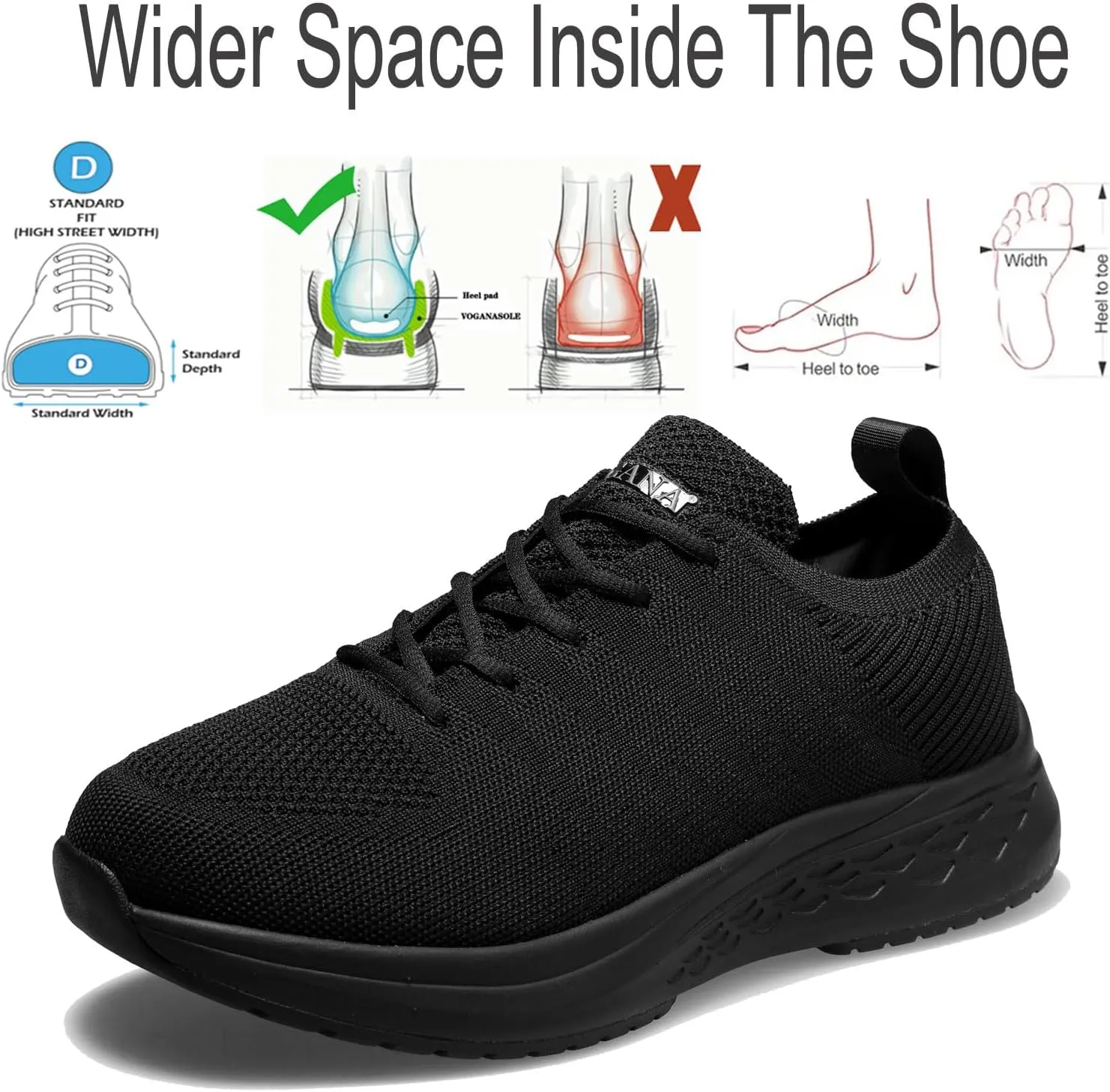 Diabetic Sneakers for Men Adjustable Widch Orthopedic for Swollen Feet | Foot Pain Relief