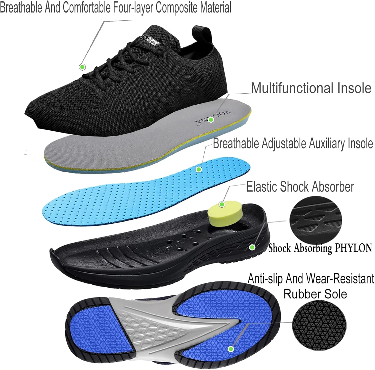 Diabetic Sneakers for Men Adjustable Widch Orthopedic for Swollen Feet | Foot Pain Relief