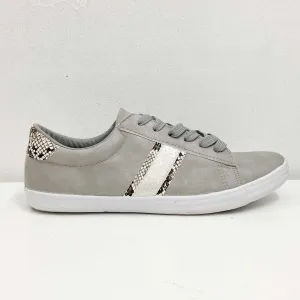 Evans Grey Snake Detail Lace Up Trainers UK 10E