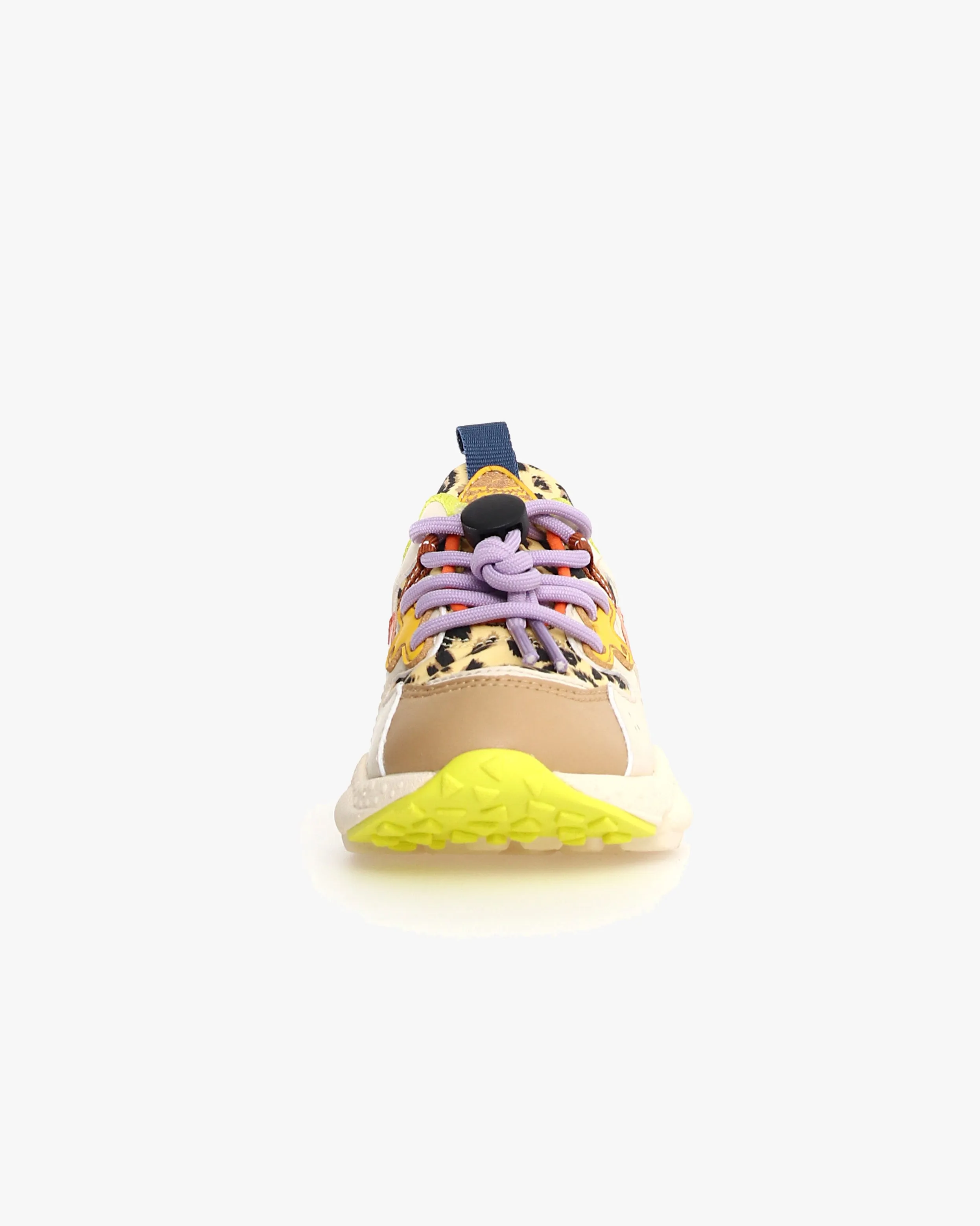 Flower Mountain Kids Yamano 3 E-Calf & Leopard Print - Sand / White / Zucca