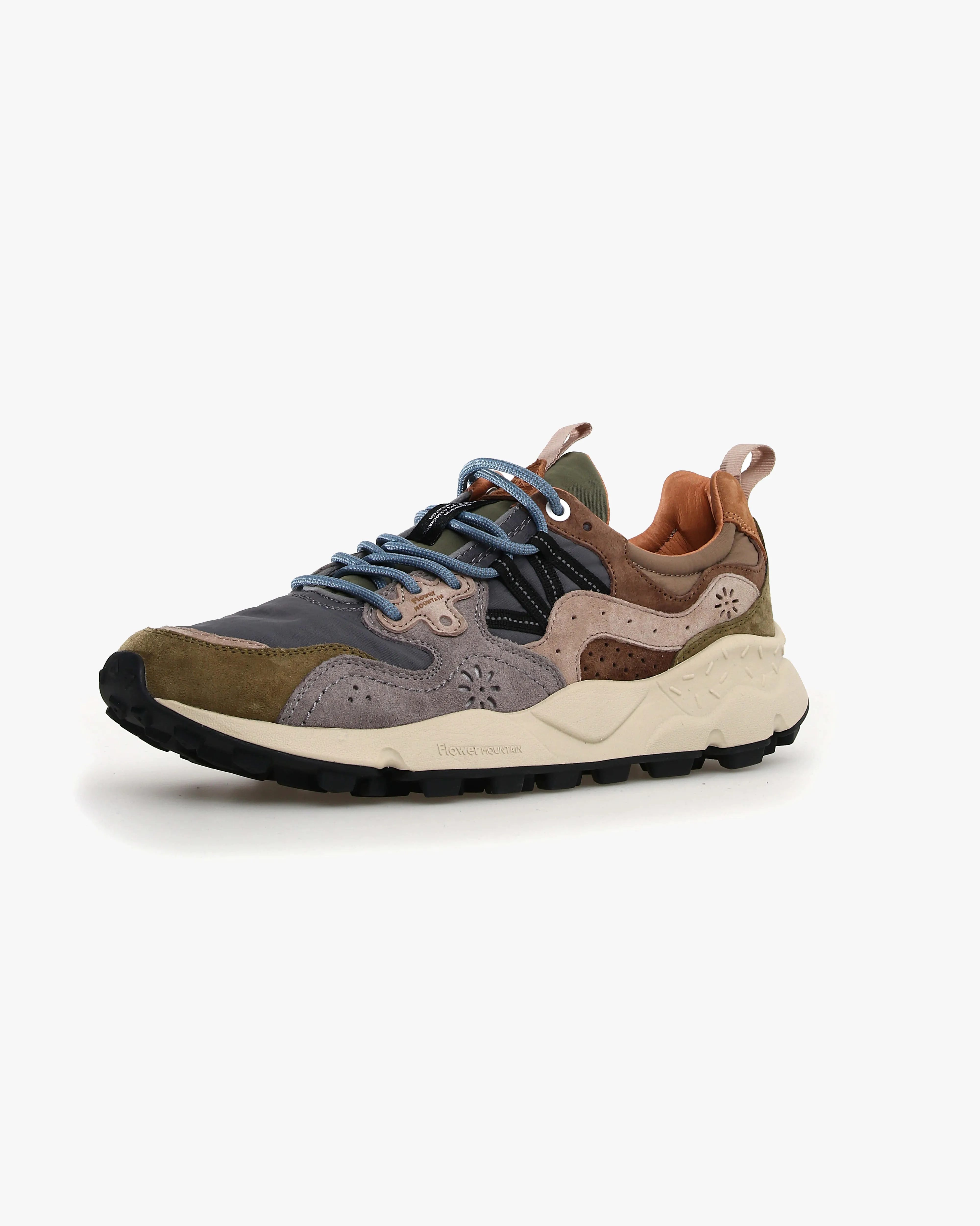 Flower Mountain Yamano 3 Suede & Nylon - Militaire / Grey / Light Brown