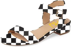 FSJ Women Casual Open Toe Block Low Heel Ankle Strap Sandals Comfort Summer Shoes Size 4-15 US