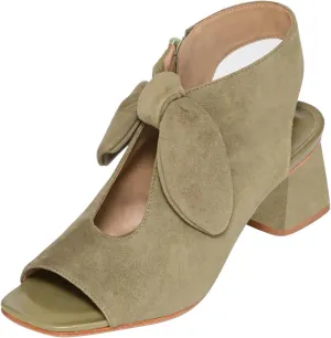 FSJ Women Peep Open Toe Bowknot Heeled Sandals Chunky Low Heel Sandal Booties Hollow Cutout Slingback Zipper Comfortable Summer Casual Beach Dress Shoes Size 4-16 US