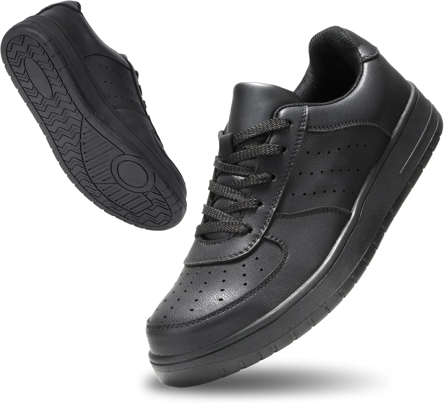 Furuian High Top Steel Toe Shoes for Men Comfortable Safety Shoes Lace Up Work Shoes