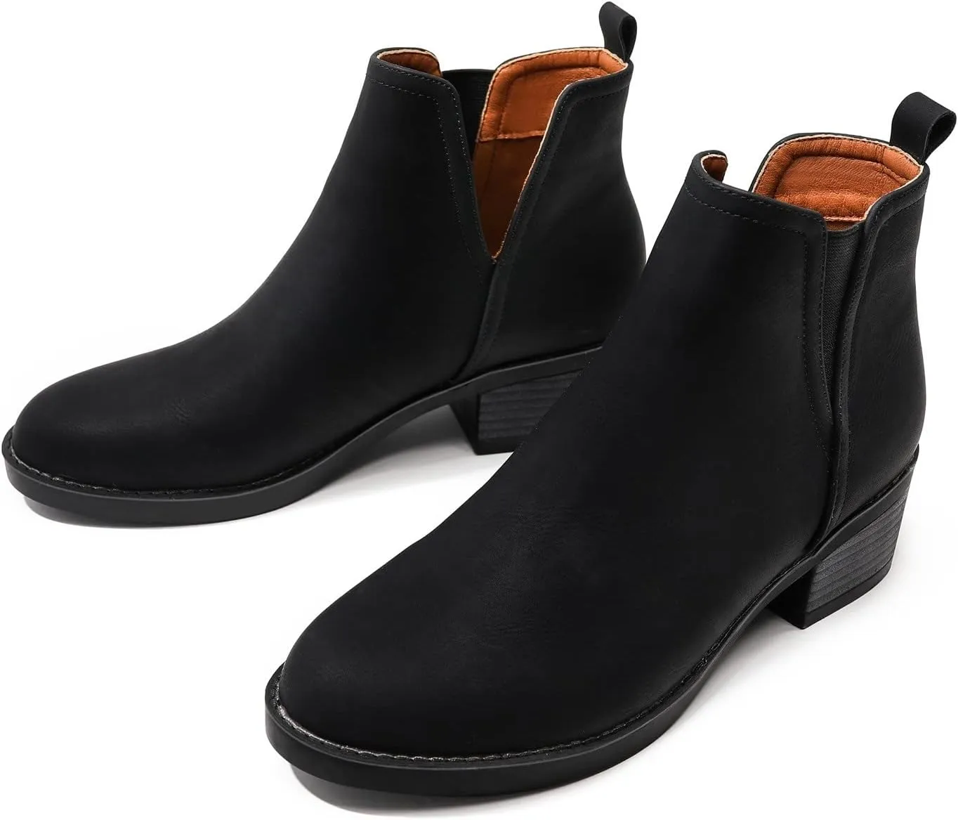 Gibobby Boots for Women Low Heel Arch Support Boots Comfortable Casual Short Ankle Booties Everyday Boots 52