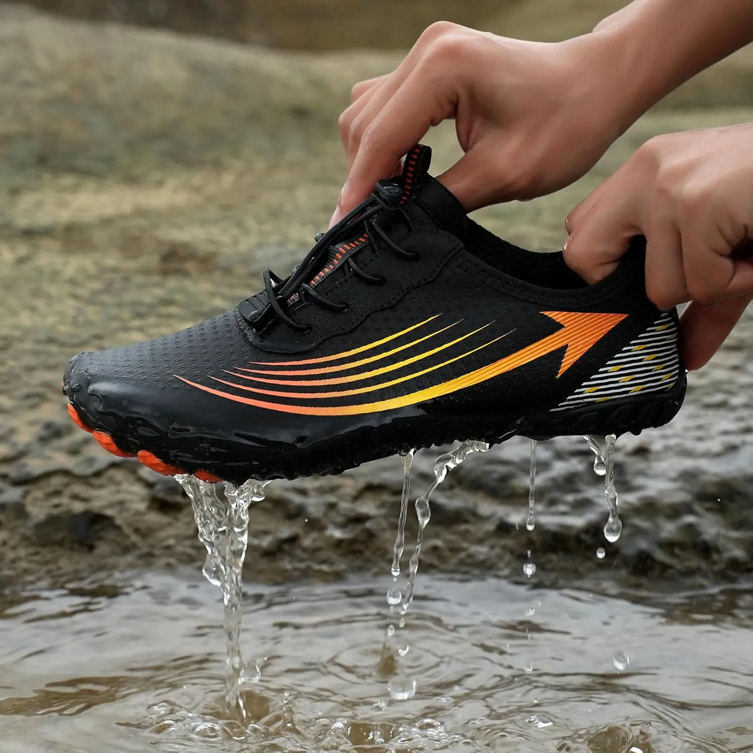 Grounded Barefoot Footwear for Women Men, Hiking Athletic Shoes, Beach Surf Water Shoes with Non Slip Sole, Quick Dry Lightweight Sports Aqua Socks Outdoor, Mens Womens Pool Activities