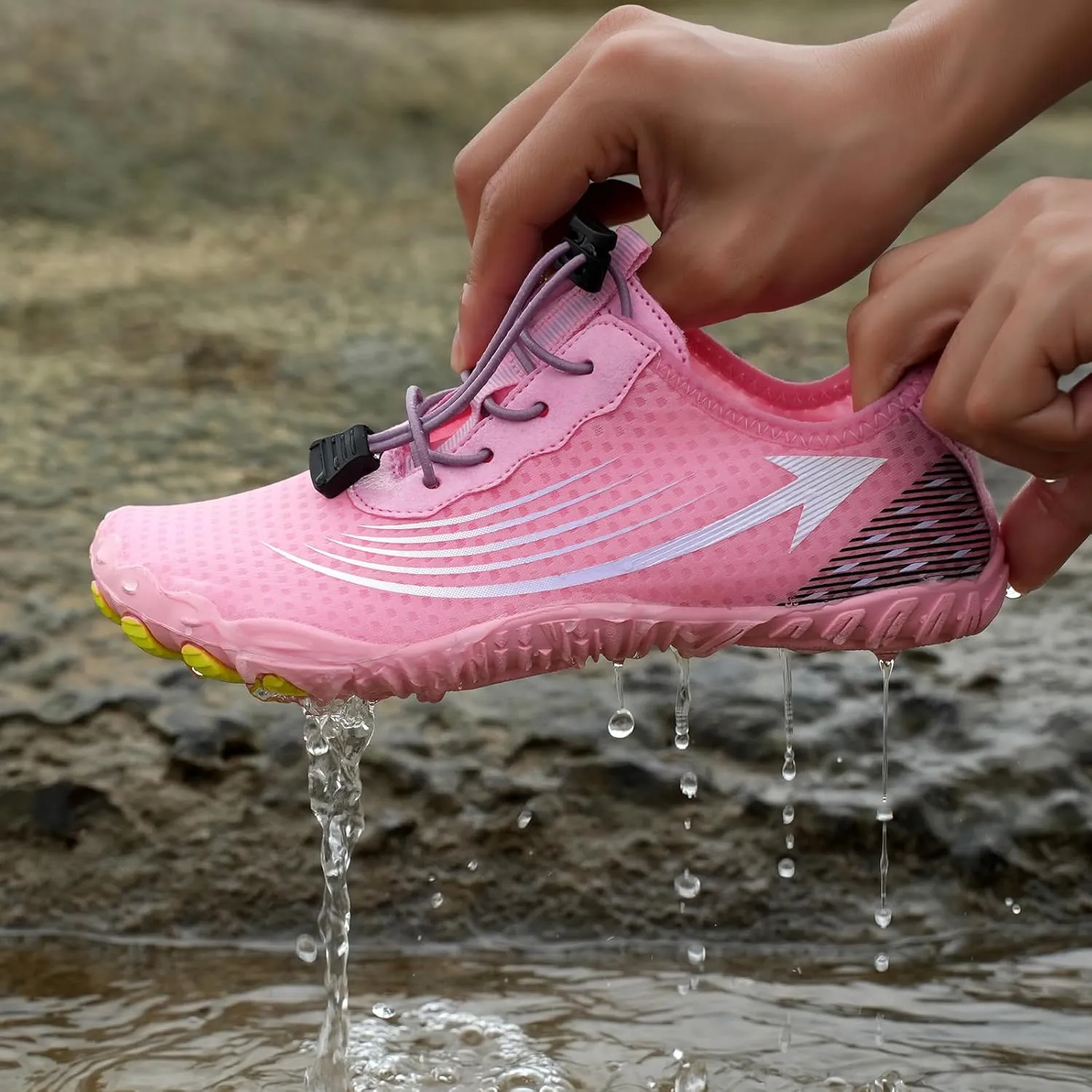 Grounded Barefoot Footwear for Women Men, Hiking Athletic Shoes, Beach Surf Water Shoes with Non Slip Sole, Quick Dry Lightweight Sports Aqua Socks Outdoor, Mens Womens Pool Activities