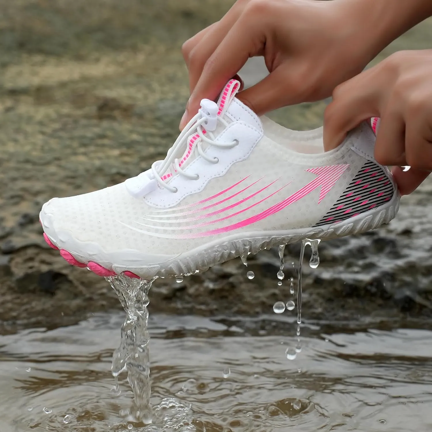 Grounded Barefoot Footwear for Women Men, Hiking Athletic Shoes, Beach Surf Water Shoes with Non Slip Sole, Quick Dry Lightweight Sports Aqua Socks Outdoor, Mens Womens Pool Activities