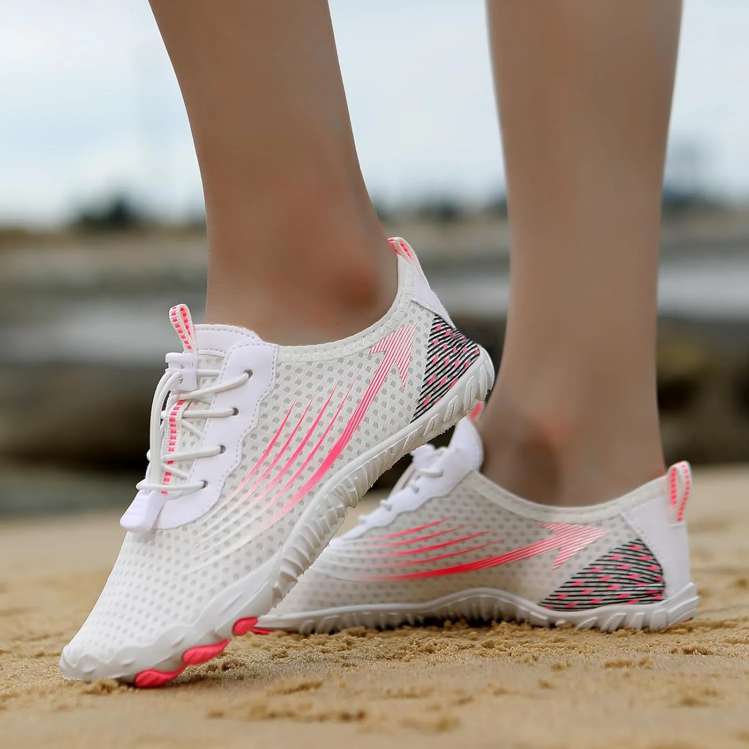 Grounded Barefoot Footwear for Women Men, Hiking Athletic Shoes, Beach Surf Water Shoes with Non Slip Sole, Quick Dry Lightweight Sports Aqua Socks Outdoor, Mens Womens Pool Activities