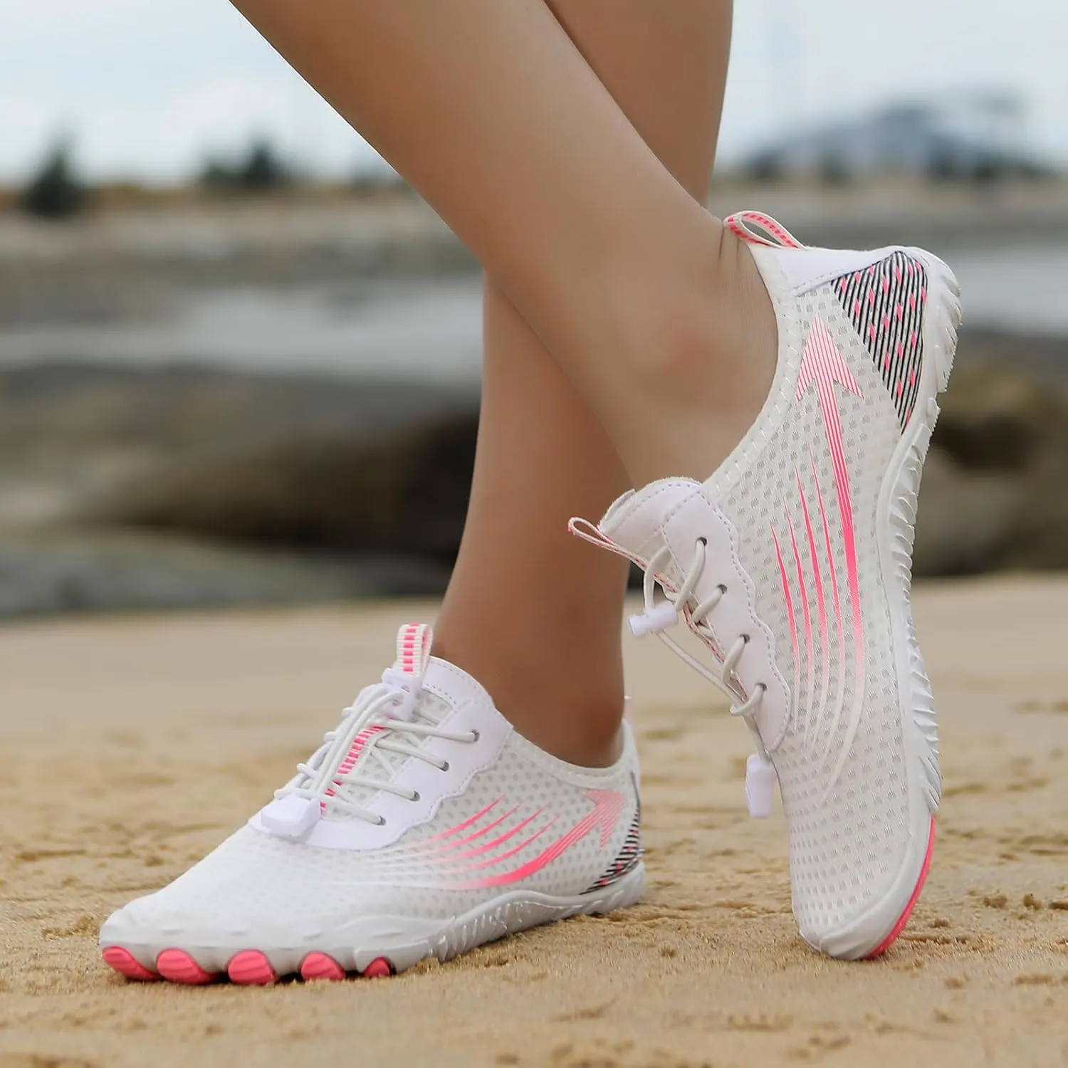 Grounded Barefoot Footwear for Women Men, Hiking Athletic Shoes, Beach Surf Water Shoes with Non Slip Sole, Quick Dry Lightweight Sports Aqua Socks Outdoor, Mens Womens Pool Activities