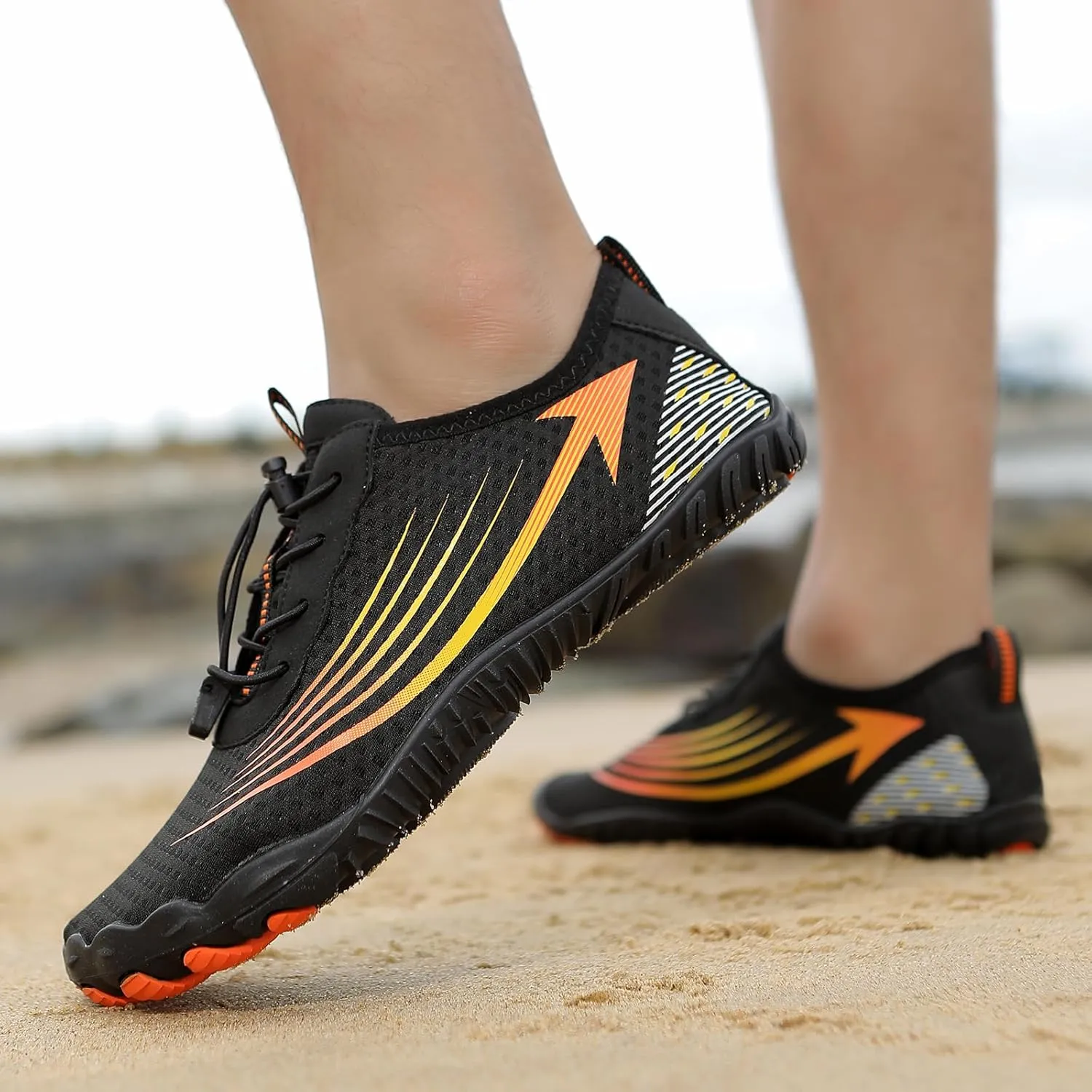 Grounded Barefoot Footwear for Women Men, Hiking Athletic Shoes, Beach Surf Water Shoes with Non Slip Sole, Quick Dry Lightweight Sports Aqua Socks Outdoor, Mens Womens Pool Activities