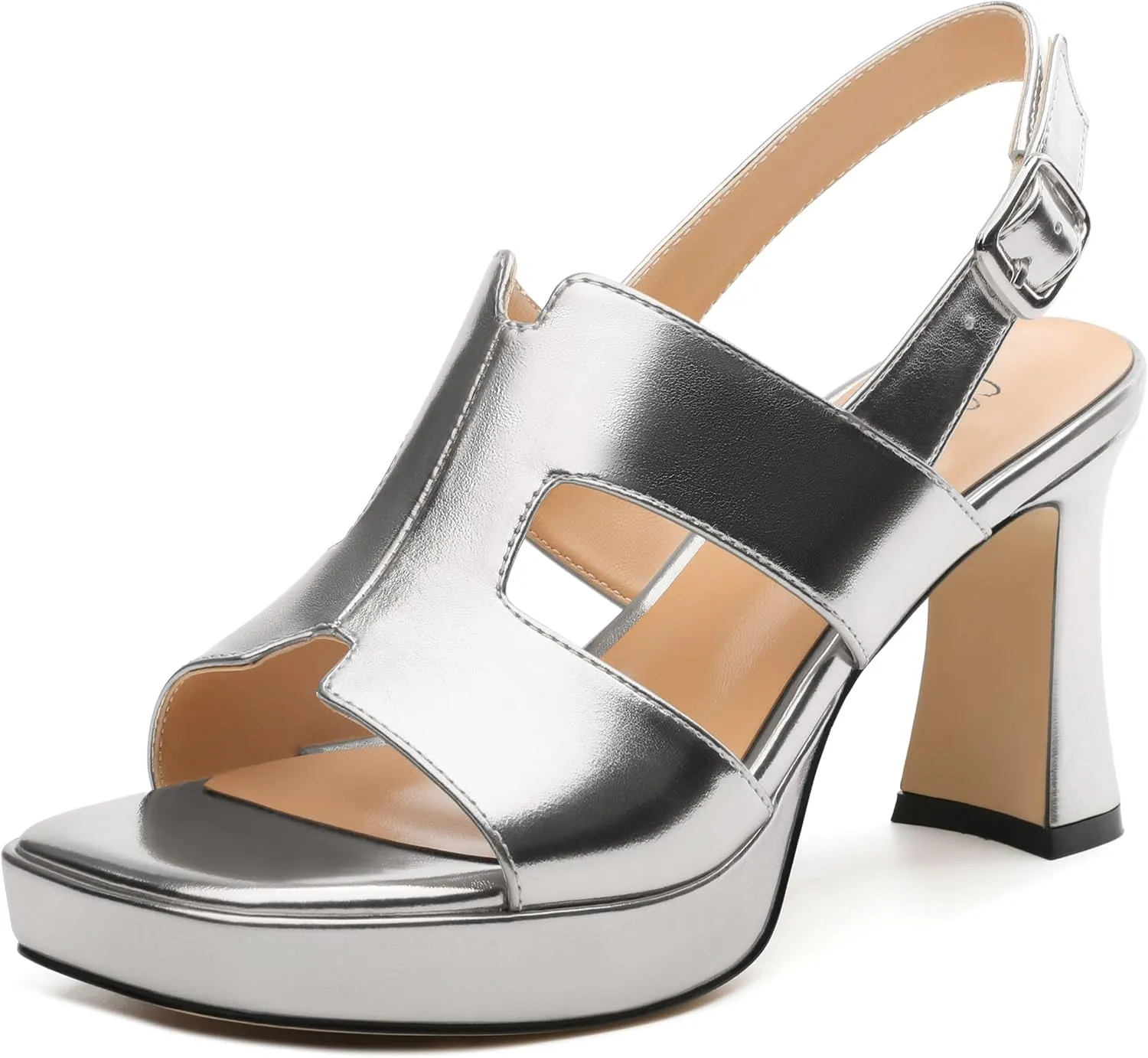 Heels for Women Block Chunky Platform Heeled Sandals Square Open Toe Ankle Strap Heels Wedding Party Prom Fashion Dress Womens Sandals
