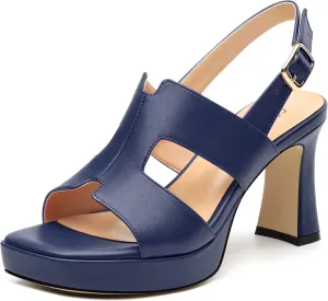 Heels for Women Block Chunky Platform Heeled Sandals Square Open Toe Ankle Strap Heels Wedding Party Prom Fashion Dress Womens Sandals