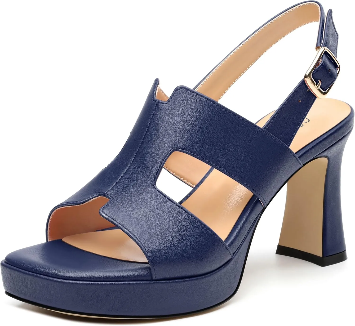 Heels for Women Block Chunky Platform Heeled Sandals Square Open Toe Ankle Strap Heels Wedding Party Prom Fashion Dress Womens Sandals