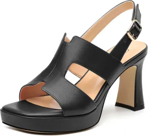 Heels for Women Block Chunky Platform Heeled Sandals Square Open Toe Ankle Strap Heels Wedding Party Prom Fashion Dress Womens Sandals