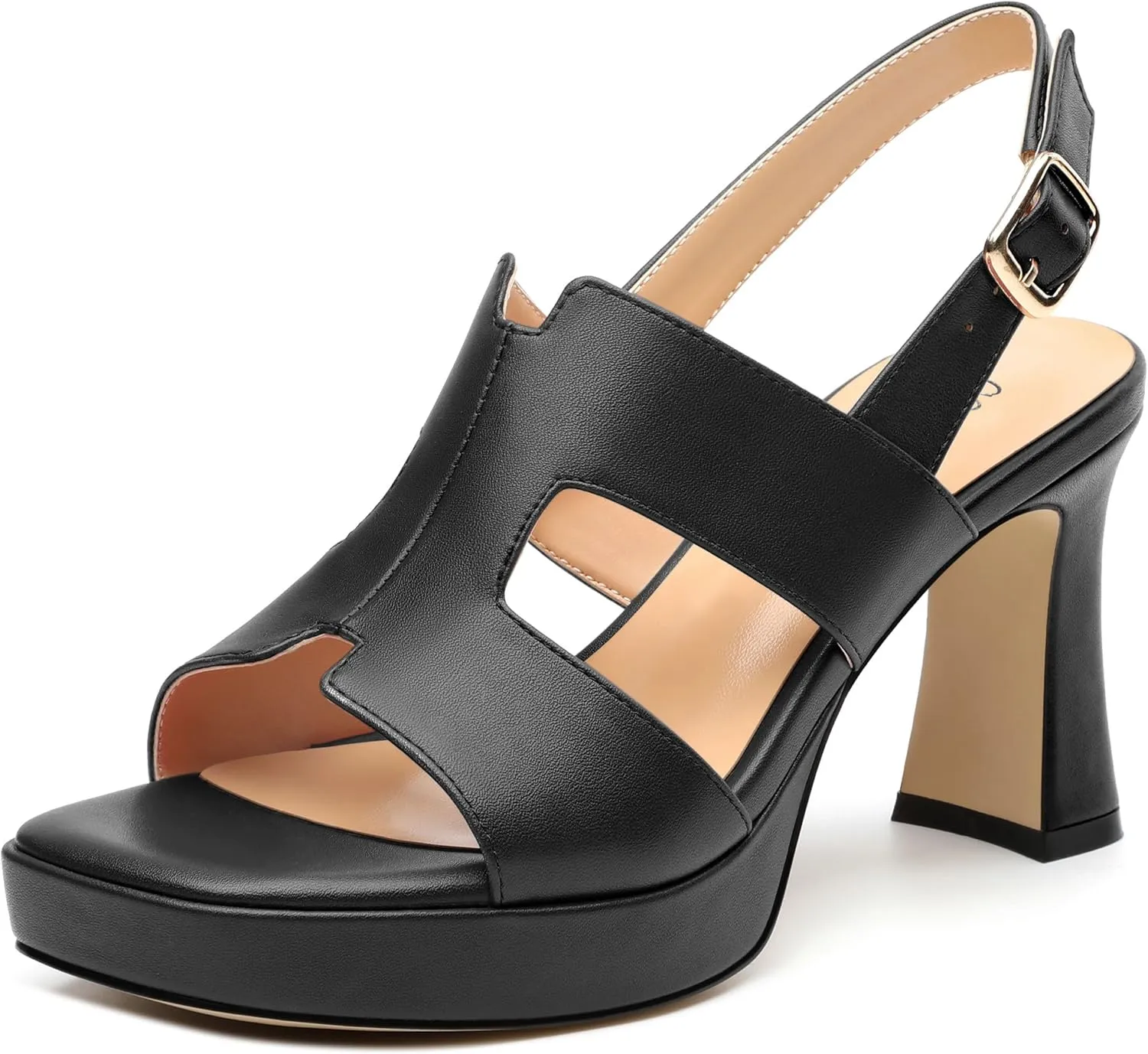 Heels for Women Block Chunky Platform Heeled Sandals Square Open Toe Ankle Strap Heels Wedding Party Prom Fashion Dress Womens Sandals