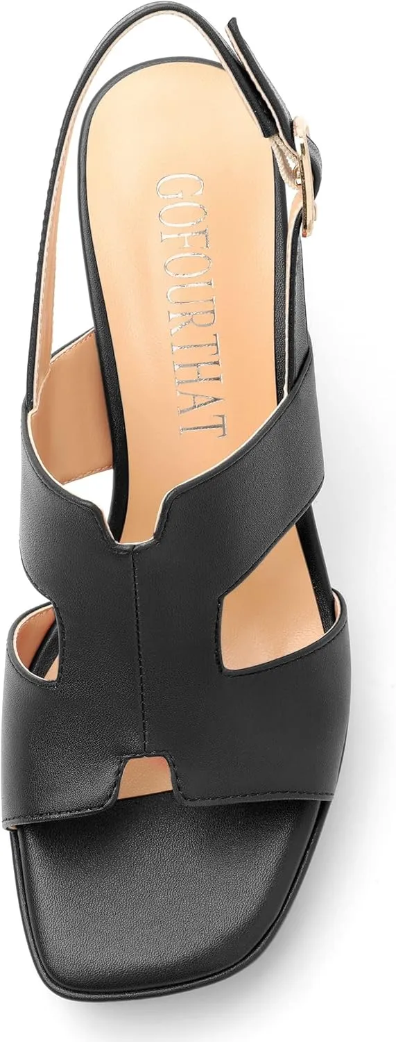 Heels for Women Block Chunky Platform Heeled Sandals Square Open Toe Ankle Strap Heels Wedding Party Prom Fashion Dress Womens Sandals
