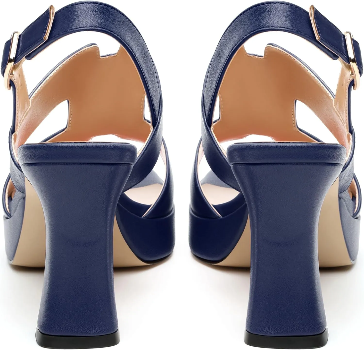 Heels for Women Block Chunky Platform Heeled Sandals Square Open Toe Ankle Strap Heels Wedding Party Prom Fashion Dress Womens Sandals