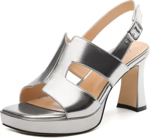 Heels for Women Block Chunky Platform Heeled Sandals Square Open Toe Ankle Strap Heels Wedding Party Prom Fashion Dress Womens Sandals