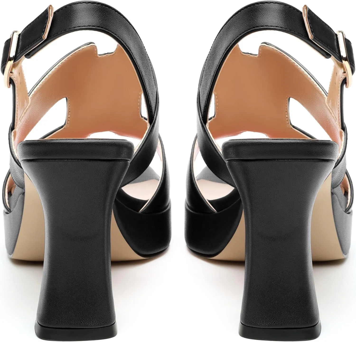 Heels for Women Block Chunky Platform Heeled Sandals Square Open Toe Ankle Strap Heels Wedding Party Prom Fashion Dress Womens Sandals