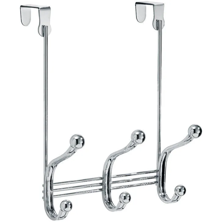 iDesign York Lyra Over the Door Rack, Chrome