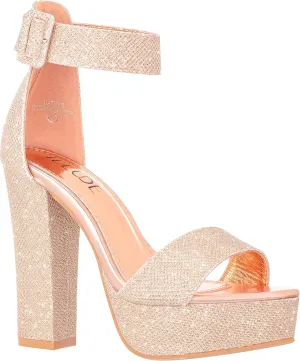 ILLUDE Women's High Heel Platform Sandals Ankle Strap Chunky Heel Sexy Party Heeled Sandals  Darling