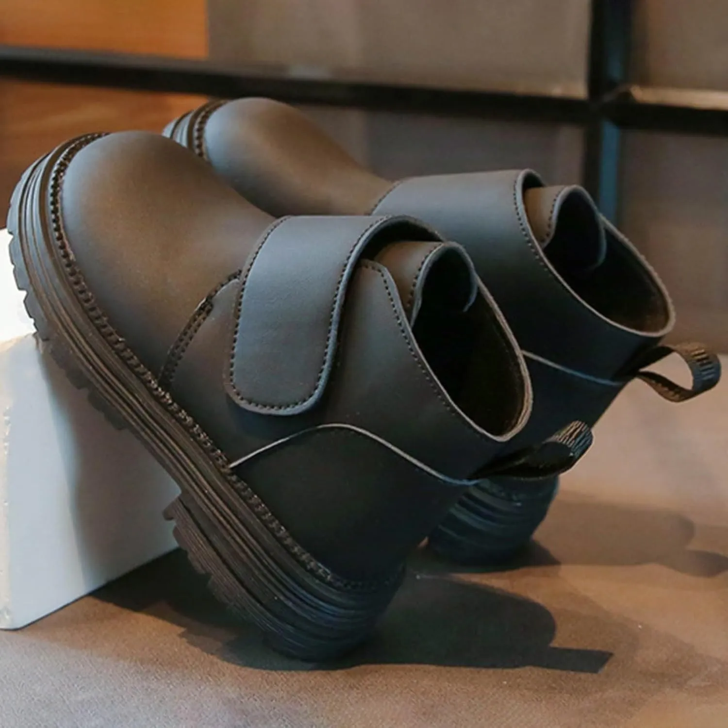 Infant Toddler Kids Winter Ankle Flat Snow Boot Classic Water Proof Solid Rubber Sole Anti Slip Shoes for Outdoor