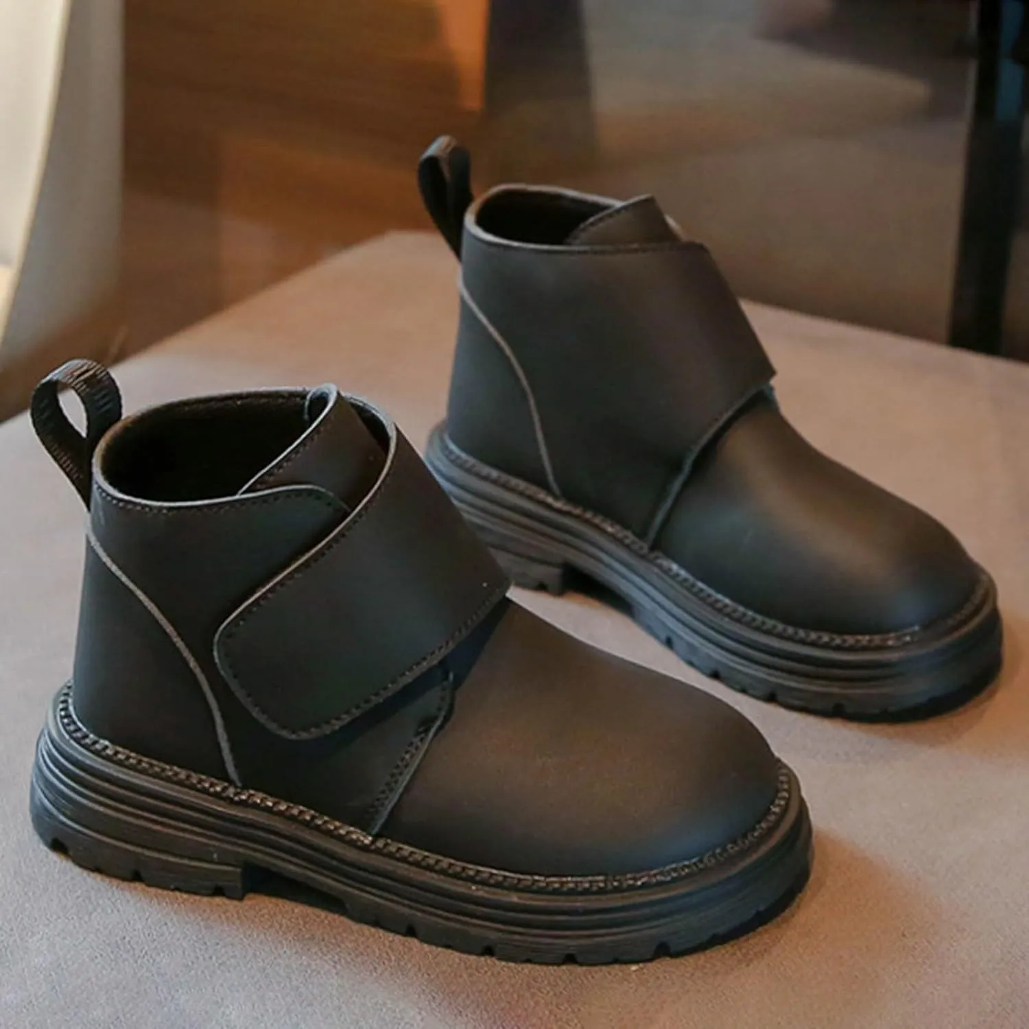 Infant Toddler Kids Winter Ankle Flat Snow Boot Classic Water Proof Solid Rubber Sole Anti Slip Shoes for Outdoor