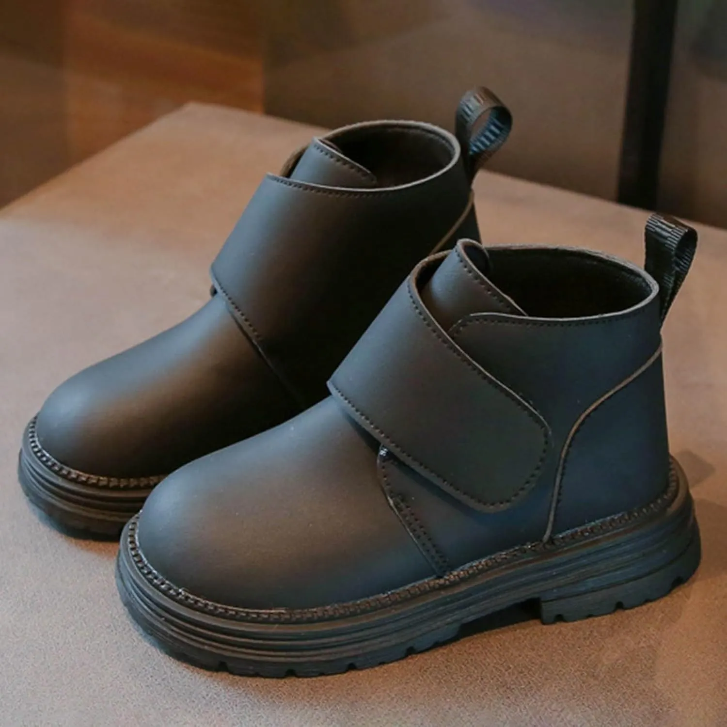 Infant Toddler Kids Winter Ankle Flat Snow Boot Classic Water Proof Solid Rubber Sole Anti Slip Shoes for Outdoor