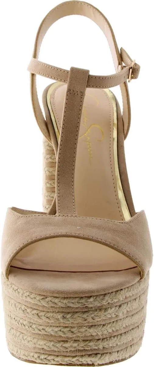 Jessica Simpson Womens Ameeka Faux Leather Snake Print Platform Sandals