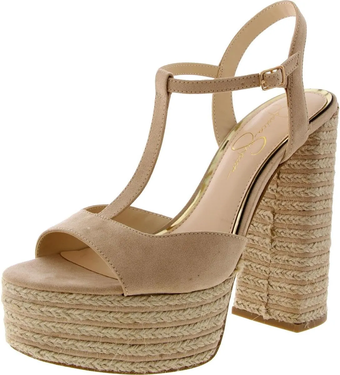 Jessica Simpson Womens Ameeka Faux Leather Snake Print Platform Sandals