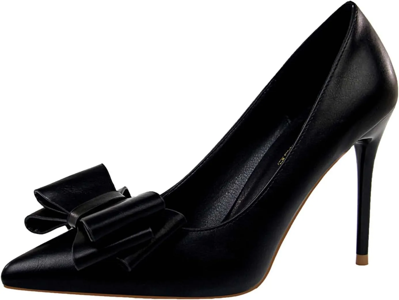 JOEupin Womens High Heels Pointed Toe Bowknot Slip-on Stiletto Evening Party Dress Pumps Shoes