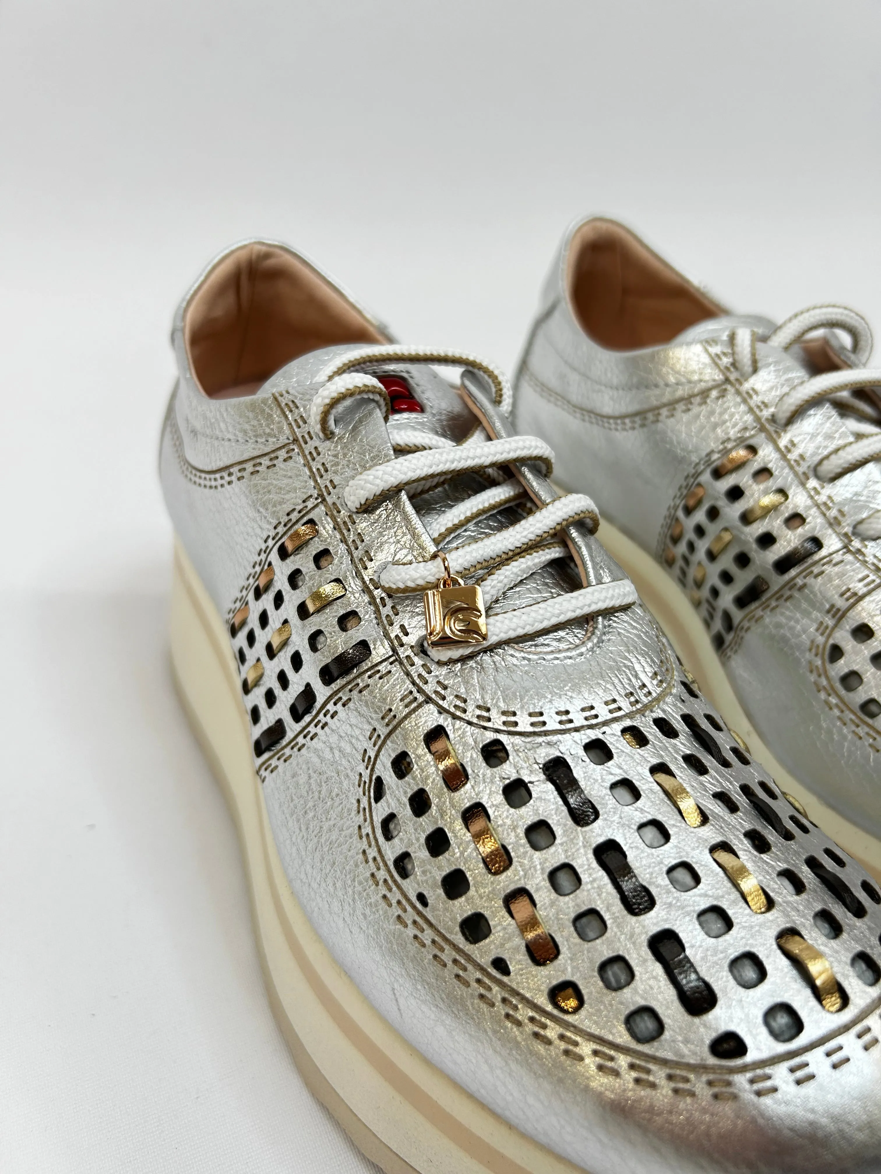 JOSE SENZE Silver Wedge Trainer