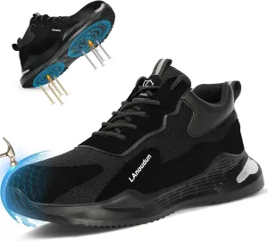 LAoutun Steel Toe Shoes for Men Women Comfortable Lightweight Work Safety Shoes for Men Women Puncture Proof Indestructible Sneakers Construction Work Utility Sneakers